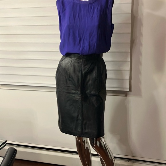 Leather skirt vintage custom - Picture 1 of 7